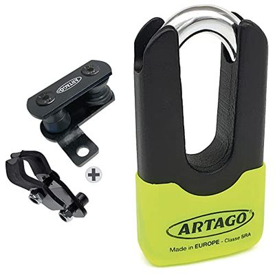 Artago 69 x 4 Pack cadeado anti-roubo disco alta segurança suporte para Honda CRF 1000 L África Twin, homologado Sra, Sold Secure Gold, ART4