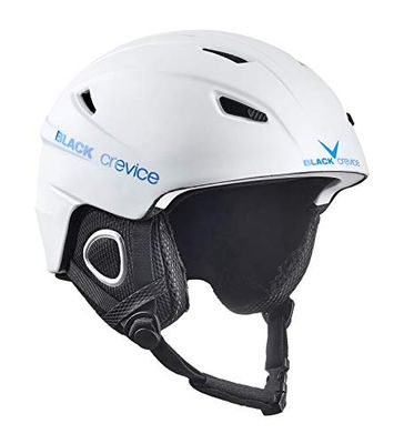 BLACK CREVICE Casque de Ski Kitzbühel I Casque de Ski au Design Sportif en différentes Couleurs I Casque de Ski Hommes & Femmes I Casque en Polycarbonate I Casque de (XS, Blanc/Bleu)