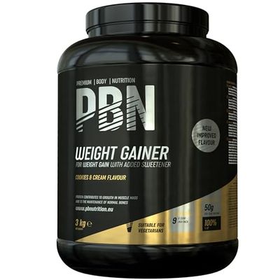 PBN - Premium Body Nutrition Proteines Prise de Masse, Cookies 3kg, Nouvelle saveur améliorée