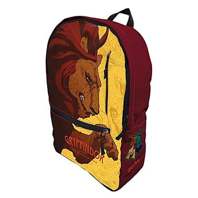 Harry Potter Unisex (Intricate Houses Griffoendor) rugzak, eenheidsmaat, Bruin/Geel, Eén maat