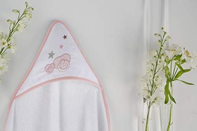 PIELSA Baby - 1277-63 | Cape voor baby's | douchecape | babybad | winterjas | zachte badlaag, hygiënische badlaag, roze, afmetingen 100 x 100 cm