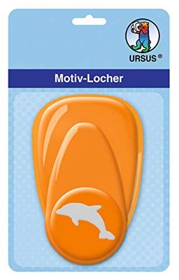 Ursus 19480022 - Perforatore a Leva con Delfino, Medio 25,4 mm, Colore: Arancione