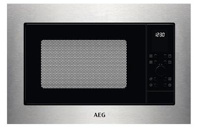 AEG 6000 Series Integrated Microwave and Grill MSE2527DM, 25L, Child Lock, Built-in Microwave Quick Start, 11 Power Levels, Auto Timer, 380x560x550mm, Black/Stainless Steel with Antifingerprint