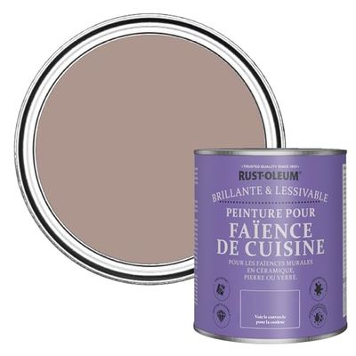 Rust-Oleum Peinture Rose Résistante à l'eau pour Faïence de Cuisine, Finition Brillante - Dentelle 750ml
