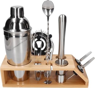 Set da bartending da 10 litri con base shaker argento