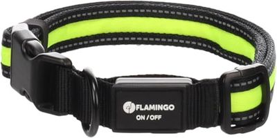 Perro Collar Flitzy Negro & Amarillo L 42-63cm 25mm