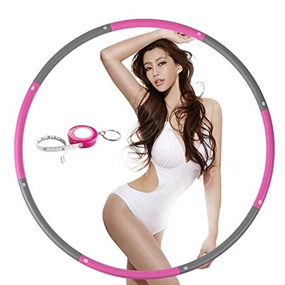 Whale Point ponderada Hula Hoop para Ejercicio, Fitness, Entrenamiento, Danza Y Grasa burning-2lbs-better Manera a la pérdida de Peso, Fucsia
