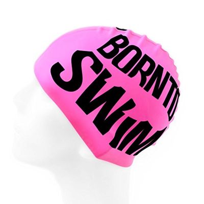 Bormioli nto Swim Gorro Natación, Todo el año, Unisex, Color Rosa/Negro, tamaño Medium