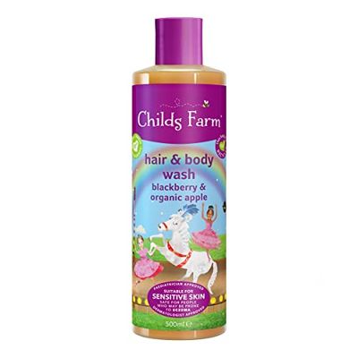 Childs Farm Gel lavant corps et cheveux - Parfum Mûre et pomme bio - 500 ml