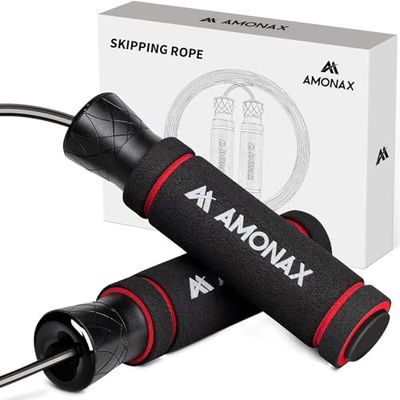Amonax Springtouw voor volwassenen, springtouw voor mannen en vrouwen, snelheidstouw voor Crossfit training, thuis fitness apparatuur voor fitness, training, training en bokstraining.