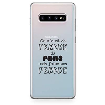 Zokko Samsung S10 Plus fodral "I say to Lose Weight" - mjukt genomskinligt bläck svart