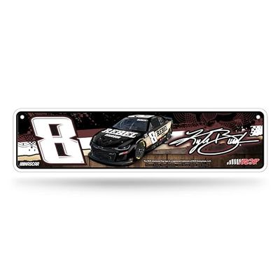 Rico Industries NASCAR Racing Kyle Busch No. 8 metallskylt 10 cm x 38 cm heminredning – sovrum – kontor – man cave