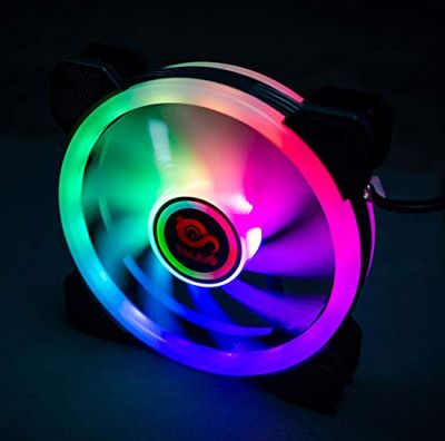 TALIUS - Iris Spectrum RGB/Cronos - Ventilateur, 12 cm (disponible en deux couleurs), noir