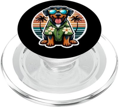 Dueño de perro Beauceron Summer Vibes Vacaciones Vacaciones Vintage PopSockets PopGrip para MagSafe