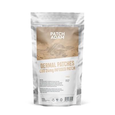 Patch Adam CBD Infused Patches - 24mg CBD Isolate with 24-Hour Release, Easy Application, Hassle-Free Absorption - Pack of 5 Pain Relief Patches
