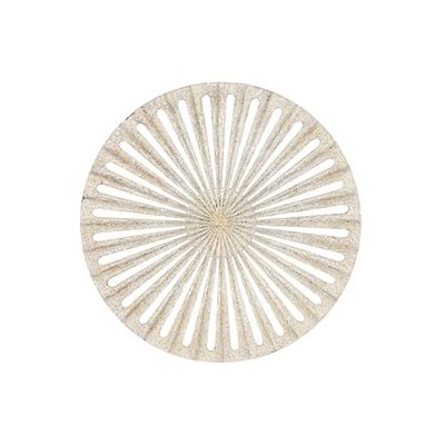 DECORACION PARED MANGO 91X3X91 ENVEJECIDO BLANCO