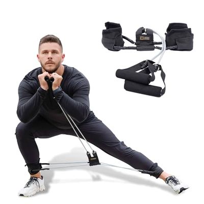 Total Body Band, Banda fitness all-in-one, fascia per esercizi a casa o allenamento in movimento, multiuso per forza, core, pilates e altro ancora, taglia M - 6,8 kg (argento)