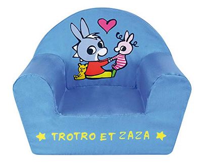 Fun House 713261 L'ANE TROTO ET Zaza Fauteuil Club Enfant Origine France Garantie, Bleu