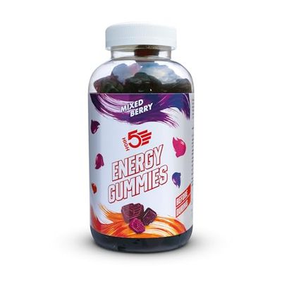 HIGH5 Energy Gummies - 144x Quick Release Carbohydrate Supplements for Running, Cycling, Endurance - Natural Vegan Energy Chews with Electrolytes & Vitamin B6-22g Carb per Serving (Mixed Berry)