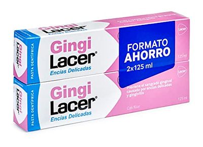 GINGILACER - Duplo 125 ml, Fluor Tandkräm, Minskar Gingival Blödning, Skyddar tandkött, Minskar bildandet av tandplatta, toning