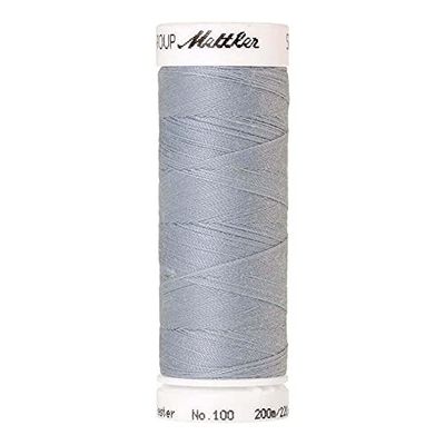 Amann A1678-1081 - Hilo de coser, poliéster, color azul y gris, 200 m