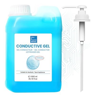 Gel Conduttore per Corpo e Viso: Radiofrequenza, Microcorrente, Ultrasuoni, Elettrodi, Epilazione Laser, Elettrostimolatore Muscolare, Depilazione IPL - 1000 ml