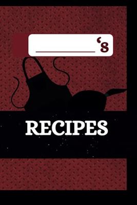 Blank Recipe Journal: Keep recipes forever with you own personalized cookbook 100 Pages Matte Finish Cream Paper 6 x 9 inch