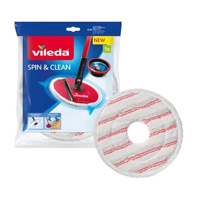 Vileda Spin & Clean Ricambio Spinmop Lavapavimenti, Bianco