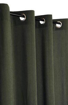 Atout Ciel Gardiner med manchestereffekt, 140 x 260 cm, redo att appliceras, kaki