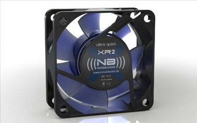 Noiseblocker PC Case Fan 60mm BlackSilent Fan X2 - Ventilateur PC 60mm avec Ailes Silencieuses - Le Volume Maximum est Seulement 15dB (A) et Le Débit d'air de 24 m³/h