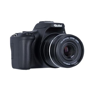 Rollei Powerflex10X – zoom optyczny 10x, 8 trybów zdjęć, do 64 MP, rozkładana lampa błyskowa, nagrywanie wideo 4K i aplikacja na smartfon