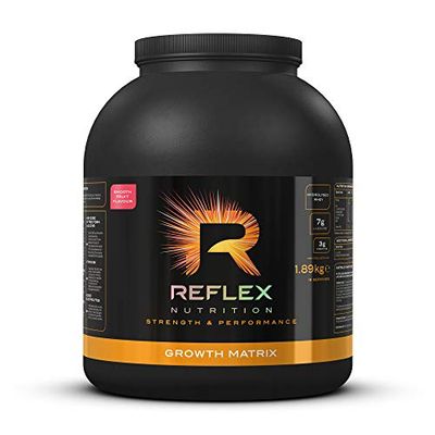 Reflex Nutrition Growth Matrix Post Workout Protein Powder Recovery Protein Powder 38g Protein per serving with BCAA's & Creapure Creatine (Smooth Fruit) (1.89kg)