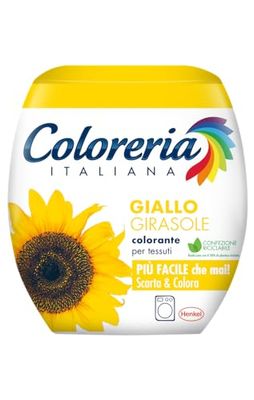 Coloreria Italiana 2339395 Grey - Teinture pour tissus et vêtements en machine à laver, jaune tournesol, 1 boîte de 350 g