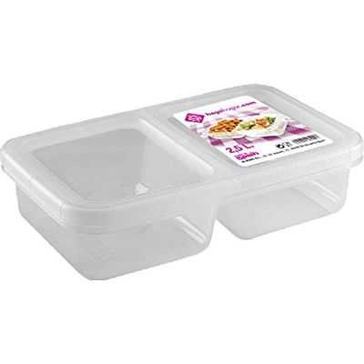 HEGA Niza Contenitore Doppio da 2,4 L, 28.7 x 17.6 x 7.2 cm