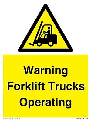 Varning gaffeltrucks driftskylt – 150 x 200 mm – A5P