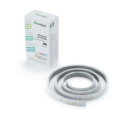 Nanoleaf Essentials Lightstrip Extension, 2 m extra RGBW LED-remsa - 16 m ansluten LED-slinga, färgtråd och bluetooth, kompatibel med Google Home Apple, för vardagsrum, sovrum eller kontor