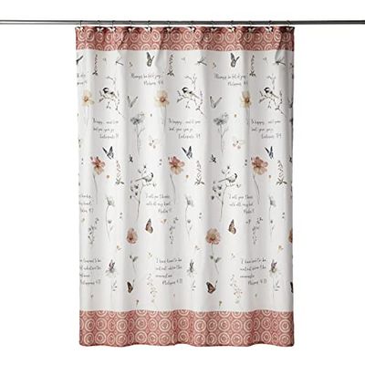 SKL Home Faithful Rideau de Douche Motif Fleurs Multicolore