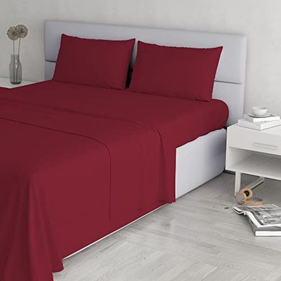 Italiensk sänglinne elegant sänglinne set Double Bordeaux