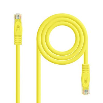 NanoCable 10.20.1800-Y kabel sieciowy Ethernet RJ45 LSZH UTP Cat.6A, AWG24, 100% miedź, bez alogen, żółty, wąż 0,5 m