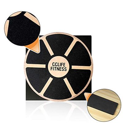 CCLIFE ZERRO Plataforma de Equilibrio Profesional de Madera para Ejercicio físico Tabla de Equilibrio de Madera o Plastico, Plataforma de Equilibrio con Asas