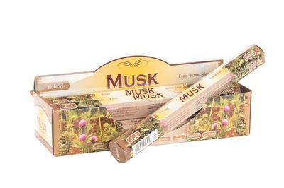 Incenso Bastone Aroma Muschio Bastone 25 cm Musk (120 unità) + Stampino San Pancracio