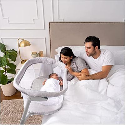HALO Moisés para bebé, Cuna de Viaje Flexible, Cuna portátil para bebé, Cuna de Noche, Tela Transpirable, colchón Impermeable y Soporte Ajustable, Cuna de Dormir Lateral para recién Nacidos