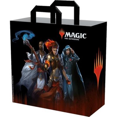 Konix Magic The Gathering Sac Cabas 40 x 45 x 20 cm - Matière recyclée - Motif Planeswalkers - Noir