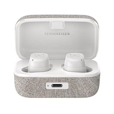 Sennheiser MOMENTUM True Wireless 3 - Bluetooth-oortelefoon voor muziek en gesprekken met adaptieve ruisonderdrukking en batterijduur van 28 uur, wit