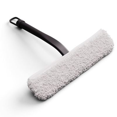 Gütewerk Rasqueta Limpiacristales y Trapo 2 en 1, Limpia Mamparas Ducha Cristal, Limpiador Mampara 28cm para Limpiar Cristales y Coches, Limpia Cristales Ducha Silicona, Rasqueta Cristales