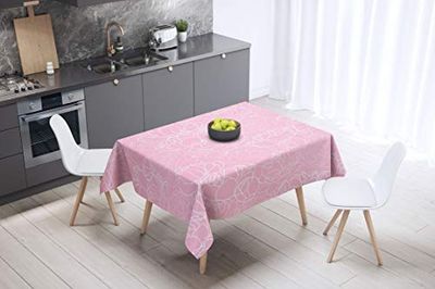 Bonamaison Tafelkleed, Anti-Mold, Sneldrogend, Waterdicht, 100% Polyester Tafellaken, Willekeurig patroon, 140 x 140 Cm - Ontworpen en Vervaardigd in Turkije