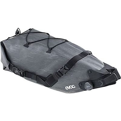 EVOC Seat Pack Boa WP 12, práctica Bolsa de sillín (Bolsa Impermeable para Bicicletas, Accesorios Ligeros para Bicicletas, Bolsa Trasera para Bicicletas, Volumen: 12 l), Gris Carbono