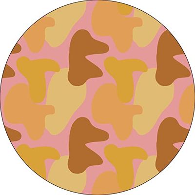Bonateks, Runt digitalt tryckt musmatta, halkfri undersida, för kontor och hem, diameter: 22 cm