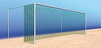 CORDAMANIA Balonmano/Futbol Sala, Rete per Porte da Calcio Unisex-Adulto, Bianco, 3,00x2,00x1,00x1,00