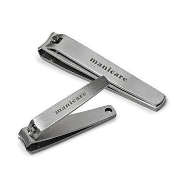 Manicare Premium Nail Clippers, Pack Of 2, Stainless Steel Small And Medium Clippers For Precisie Trimming Of Toenails And Fingernails, Professional Blade, Durable, Perfect For Manicures And Pedicure